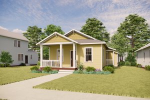 House Design - Exterior - Front Elevation for Craftsman House Plan #936-53 - 3 bed, 2 bath