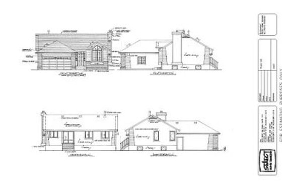 Exterior - Rear Elevation for Traditional House Plan #47-225 - 3 bed, 1 bath
