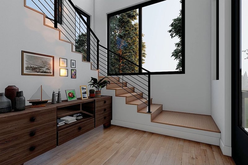 Architectural House Design - Interior - Entry for Contemporary House Plan #932-1266 - 3 bed, 4 bath