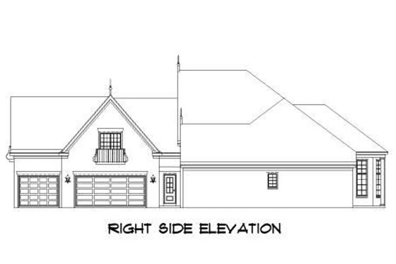 Exterior - Other Elevation for European House Plan #424-12 - 4 bed, 3 bath