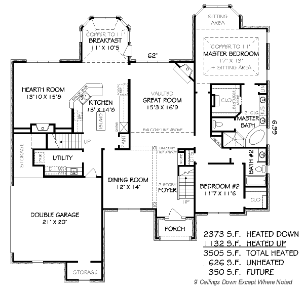 Traditional Floor Plan - Main Floor Plan #424-61