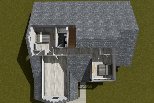 Farmhouse Floor Plan - Upper Floor Plan #513-2352