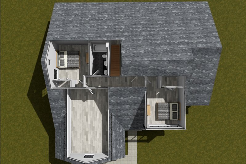 House Blueprint - Floor Plan - Upper Floor 1 for Farmhouse House Plan #513-2352 - 3 bed, 2.5 bath