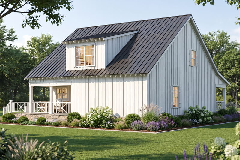 House Blueprint - Exterior - Other Elevation 1 for Farmhouse House Plan #923-511 - 2 bed, 2 bath