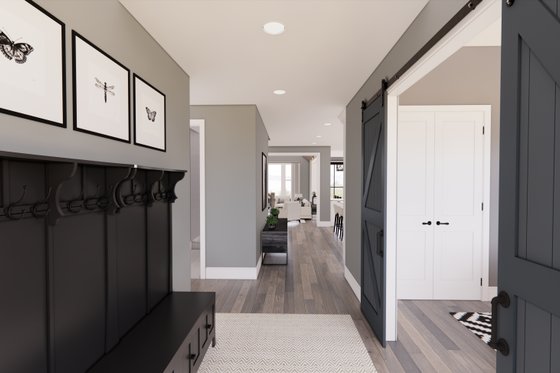 Interior - Entry for Farmhouse House Plan #51-1569 - 3 bed, 3 bath