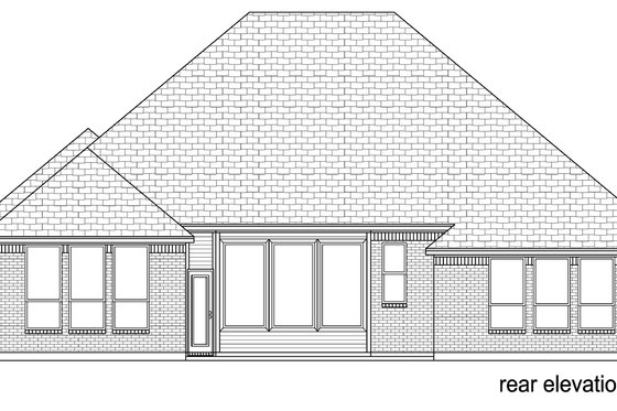 Exterior - Rear Elevation for Traditional House Plan #84-588 - 4 bed, 3 bath