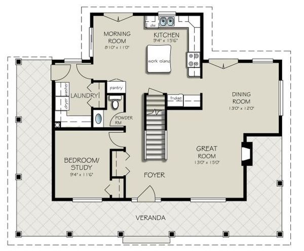 Home Plan - Country Floor Plan - Main Floor Plan #427-3