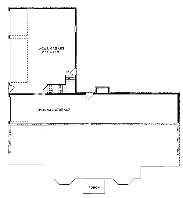 Architectural House Design - Colonial Floor Plan - Lower Floor Plan #17-292