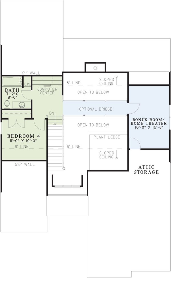 Dream House Plan - European Floor Plan - Upper Floor Plan #17-2267