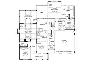 Floor Plan - Main Floor for Traditional House Plan #927-6 - 4 bed, 3 bath