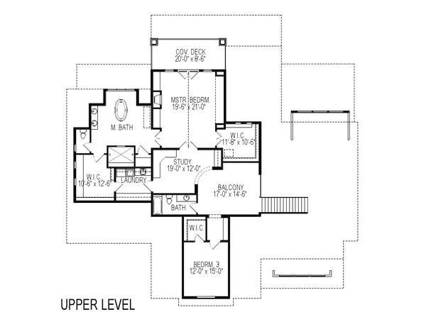 House Blueprint - Country Floor Plan - Upper Floor Plan #920-14