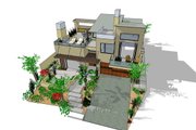 Modern Style House Plan - 3 Beds 3.5 Baths 1845 Sq/Ft Plan #484-2 