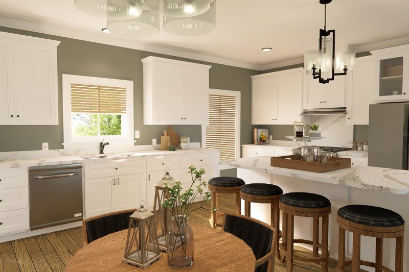 Home Plan - Interior - Kitchen 1 for Farmhouse House Plan #44-277 - 3 bed, 2 bath