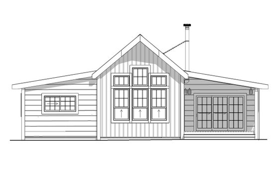 Exterior - Front Elevation 3 for Barndominium House Plan #1099-9 - 2 bed, 3 bath