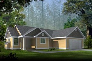 Ranch Exterior - Front Elevation Plan #100-410