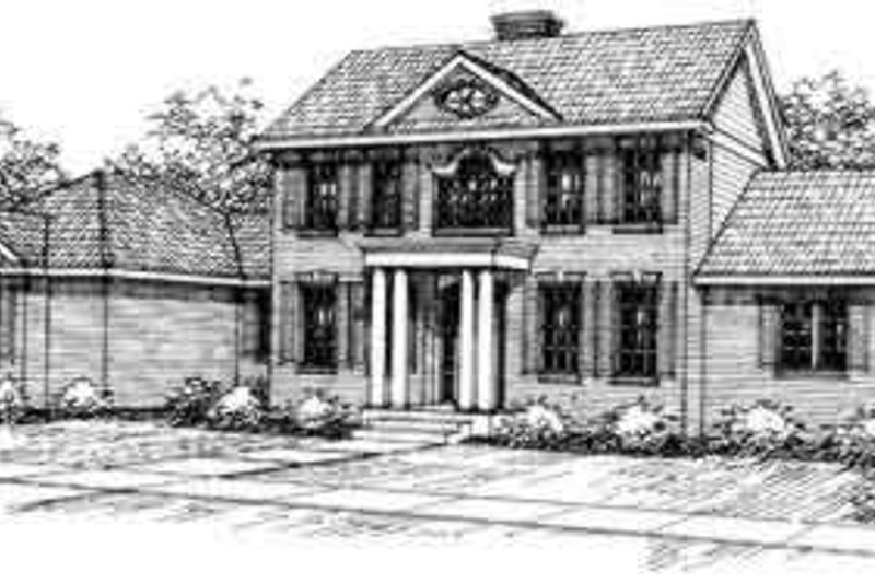 Dream House Plan - Colonial Exterior - Front Elevation Plan #124-213