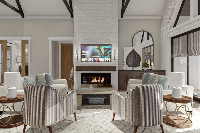 Architectural House Design - Interior - Family Room 1 for Cottage House Plan #455-811 - 1 bed, 1.5 bath
