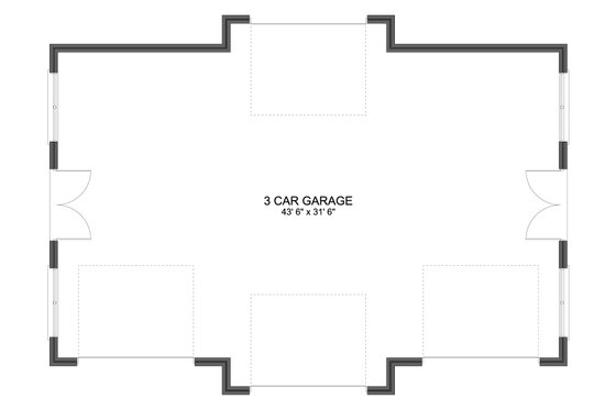 Floor Plan - Main Floor for Traditional House Plan #1060-373, 0 bath