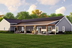Exterior - Rear Elevation for Barndominium House Plan #1064-261 - 3 bed, 2 bath