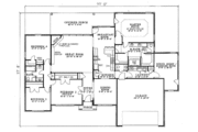 European Style House Plan - 4 Beds 2.5 Baths 2582 Sq/Ft Plan #17-141 