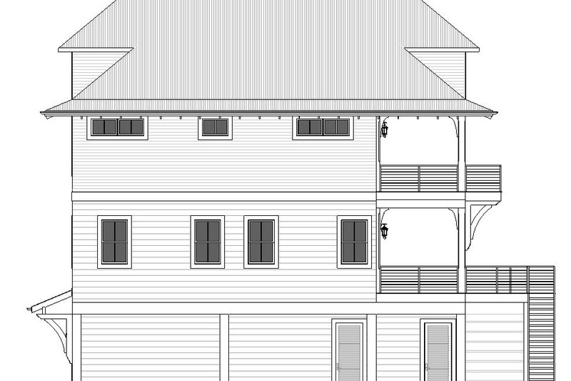 Home Plan - Exterior - Other Elevation 1 for Beach House Plan #901-162 - 3 bed, 4.5 bath