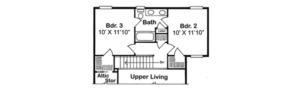 Ranch Floor Plan - Upper Floor Plan #312-769