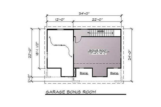 Floor Plan - Other Floor for Traditional House Plan #123-107, 0 bath