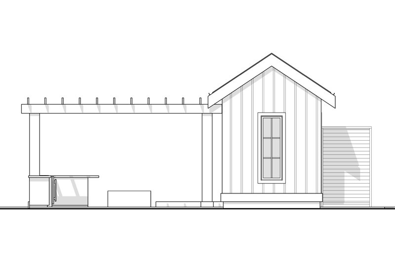 House Blueprint - Exterior - Other Elevation 1 for Farmhouse House Plan #1114-103, 0.5 bath