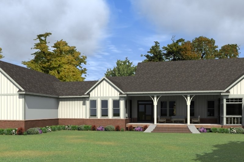 Dream House Plan - Exterior - Rear Elevation for Country House Plan #63-413 - 4 bed, 4 bath