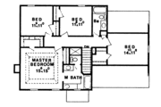 Colonial Style House Plan - 4 Beds 2.5 Baths 1966 Sq/Ft Plan #405-299 