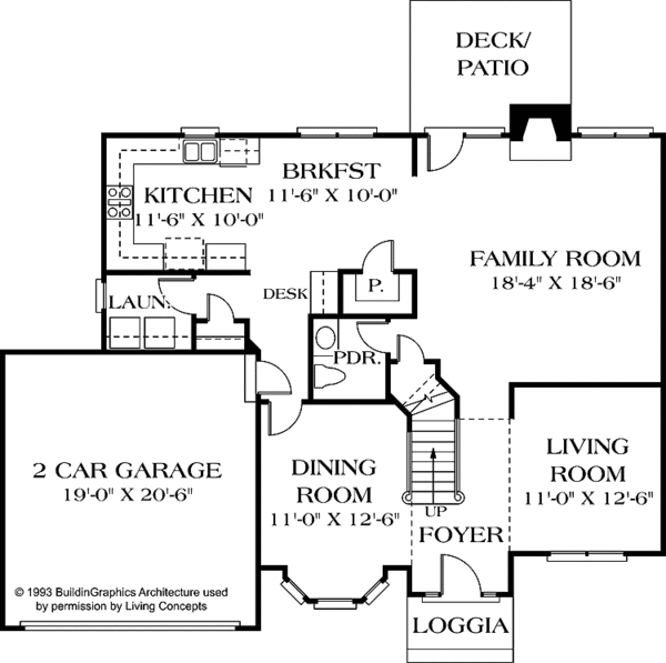 Architectural House Design - Traditional Floor Plan - Main Floor Plan #453-507