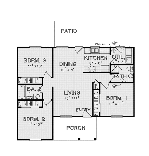 Architectural House Design - Country Floor Plan - Main Floor Plan #472-311