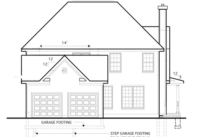 Home Plan - Exterior - Rear Elevation for Colonial House Plan #1053-51 - 4 bed, 2.5 bath