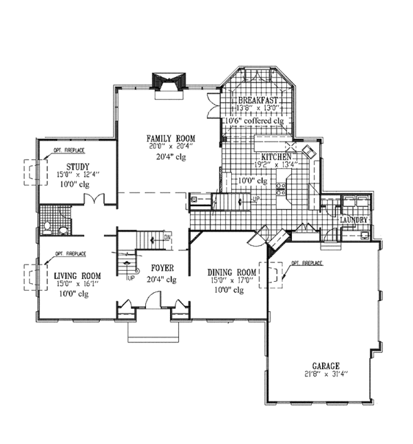 Home Plan - Classical Floor Plan - Main Floor Plan #953-49