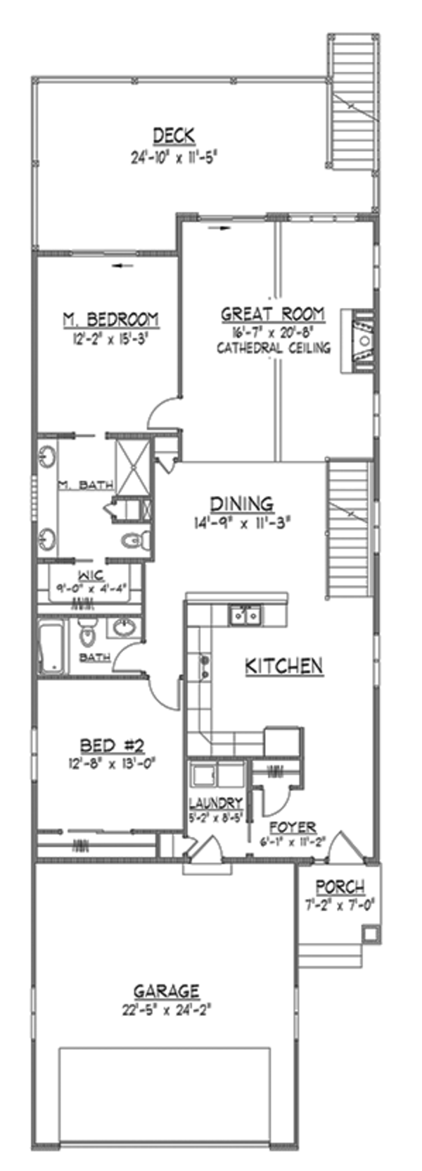 House Blueprint - Craftsman Floor Plan - Main Floor Plan #1064-7