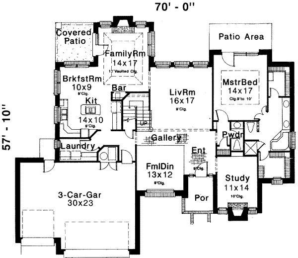European Floor Plan - Main Floor Plan #310-143