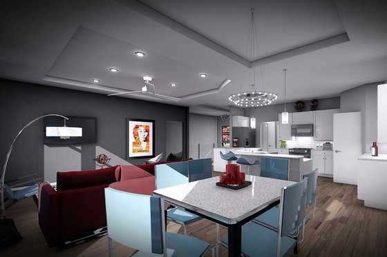Interior - Dining Room for Prairie House Plan #70-1547 - 3 bed, 2 bath