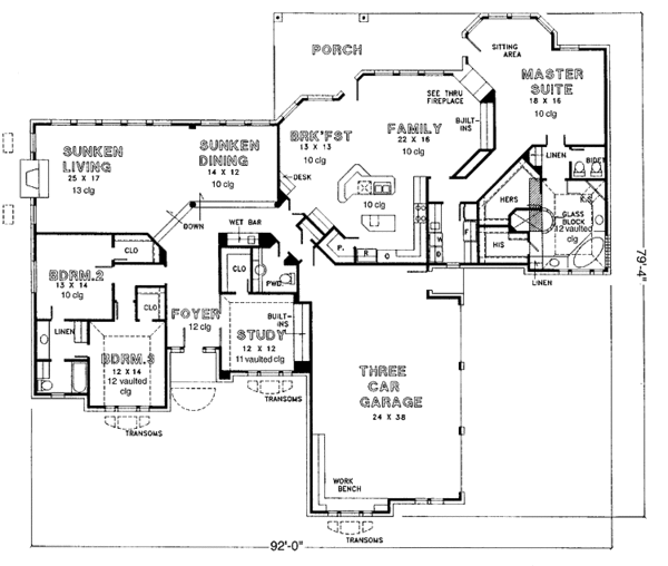 Home Plan - Country Floor Plan - Main Floor Plan #974-34