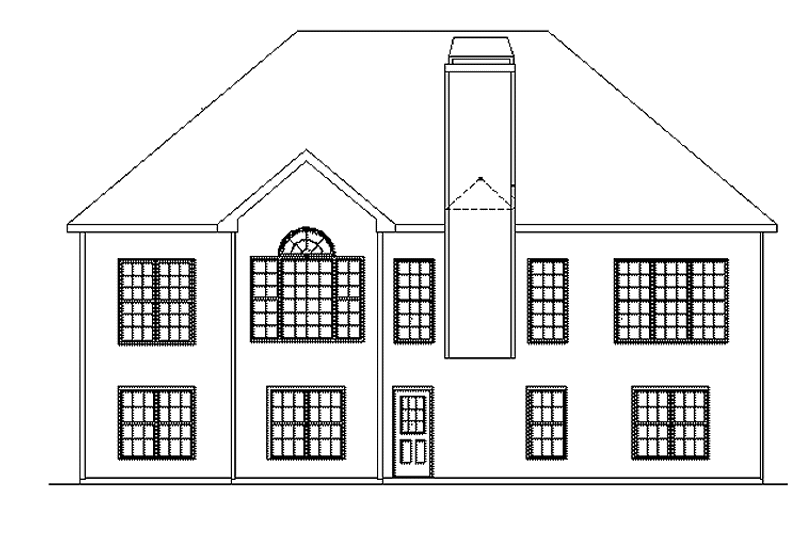 Home Plan - Exterior - Rear Elevation for European House Plan #927-119 - 3 bed, 2 bath