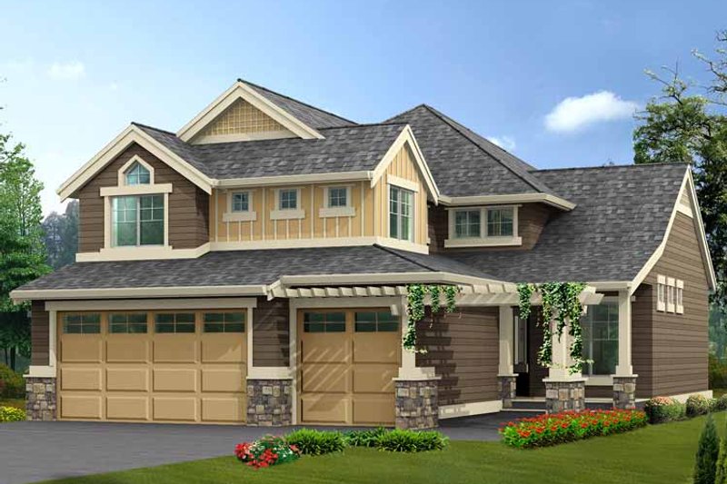 Dream House Plan - Exterior - Front Elevation 3 for Craftsman House Plan #132-361 - 5 bed, 3.5 bath