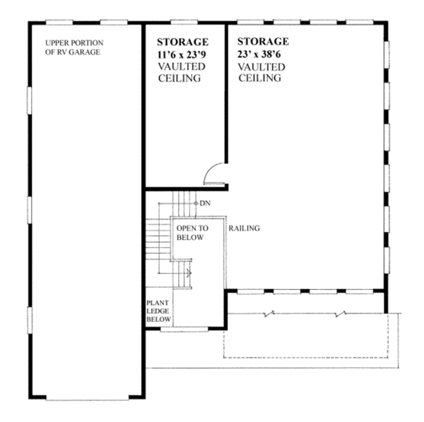 Architectural House Design - Traditional Floor Plan - Upper Floor Plan #118-166