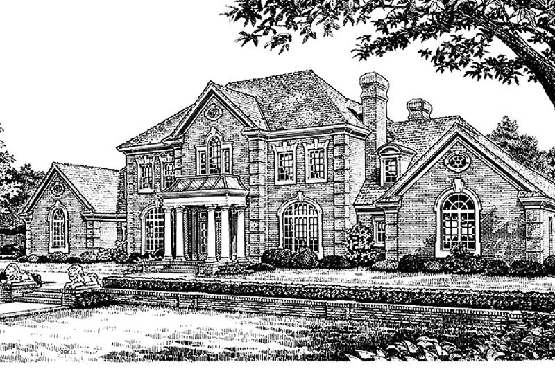 Dream House Plan - Colonial Exterior - Front Elevation Plan #310-1033