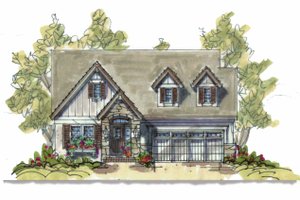 Country Exterior - Front Elevation Plan #20-1211