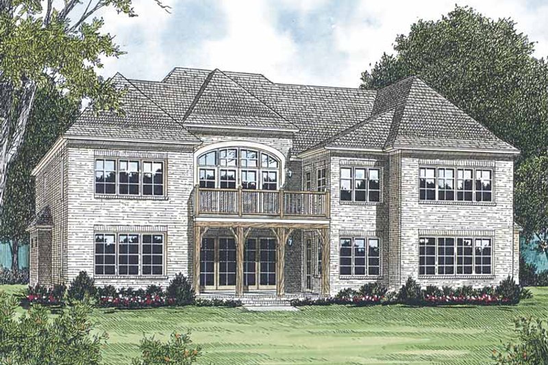 Dream House Plan - Exterior - Rear Elevation for Traditional House Plan #453-589 - 4 bed, 3.5 bath