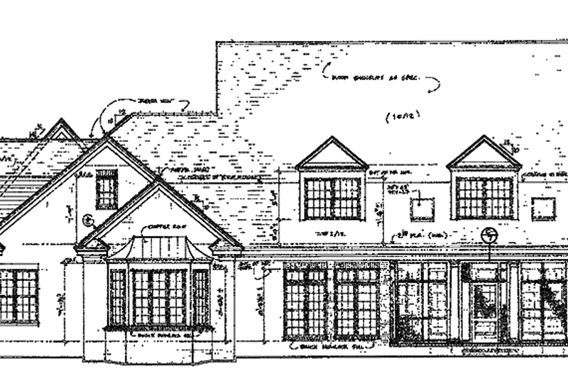 Home Plan - Exterior - Rear Elevation for Classical House Plan #453-328 - 5 bed, 4.5 bath