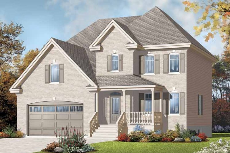Home Plan - Exterior - Front Elevation 3 for European House Plan #23-2370 - 4 bed, 2.5 bath