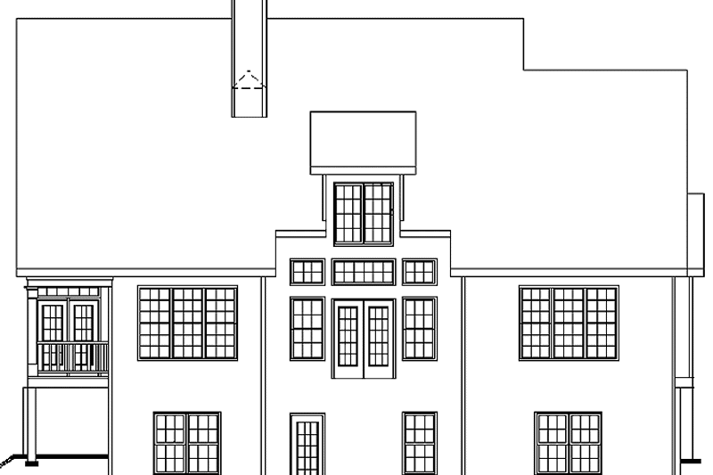 Home Plan - Exterior - Rear Elevation for Country House Plan #927-582 - 4 bed, 3.5 bath