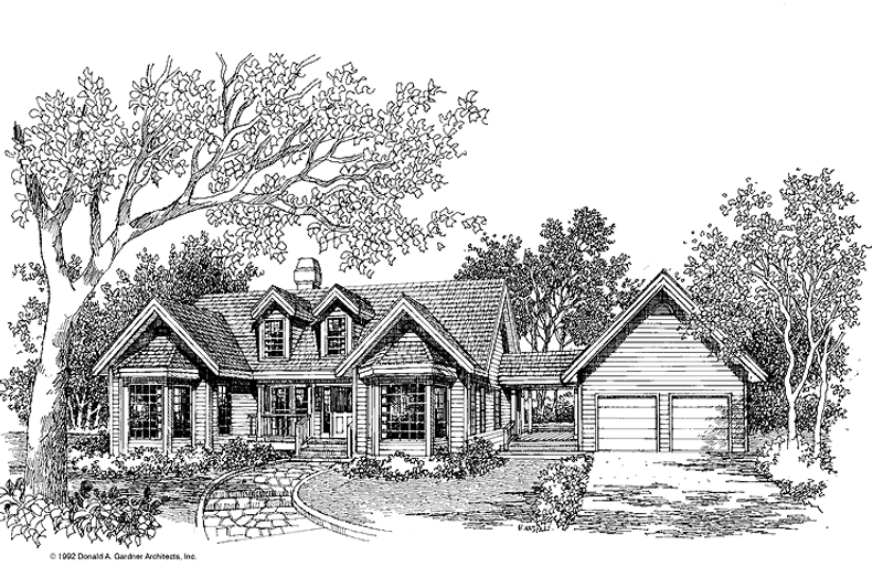 Architectural House Design - Ranch Exterior - Front Elevation Plan #929-131
