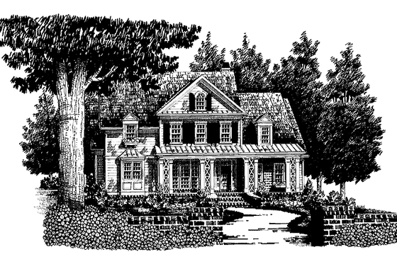 Exterior - Front Elevation 3 for Country House Plan #927-276 - 4 bed, 3.5 bath