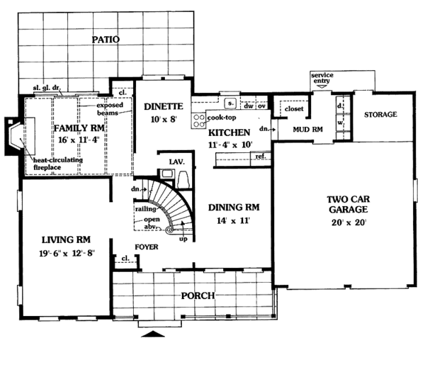 Dream House Plan - Country Floor Plan - Main Floor Plan #456-40